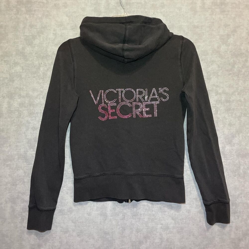 Y2K Victoria's Secret rhinestone zip hoodie
